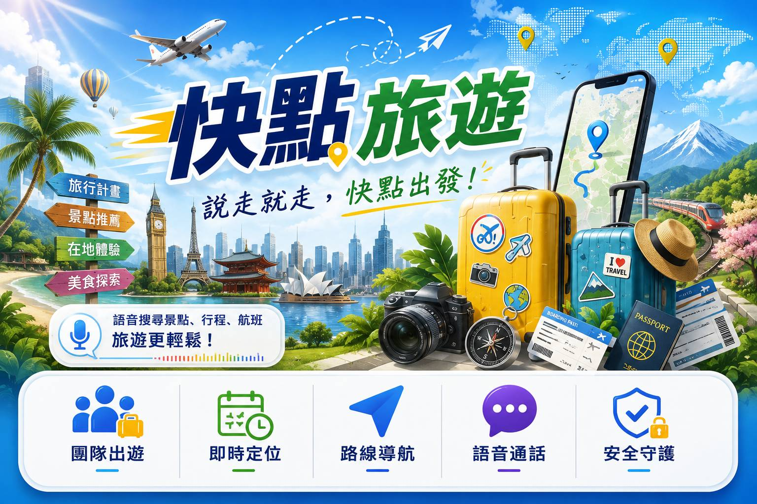 快點旅遊系統 Logo